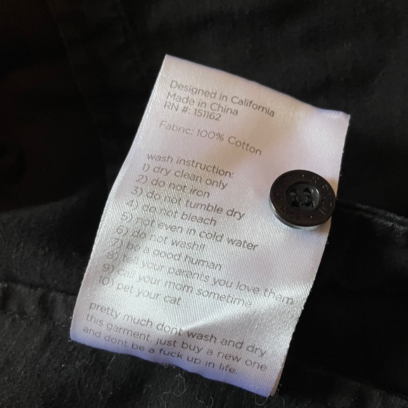 Ripndip Flower Burst Cotton Work Shirt Black - Picture 9 of 10